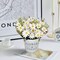 Summer Artificial Daisy Tabletop Decor , Silky Artificial Daisy Metal Pot Bonsai, Artificial Flowers in Metal Potted, Artificial Daisy Bouquet with Vase for Wedding Party Stage Centerpieces Windowsill Decor